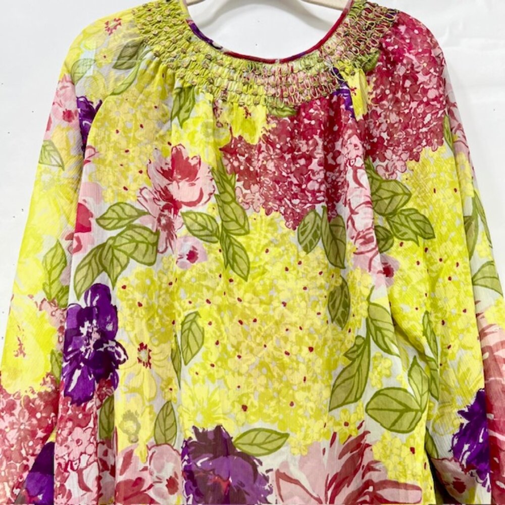 (2) Blouses Flora-Maggie Barnes Sz 16W Button & Charter Club 16 Pull Over(55 - Picture 10 of 11